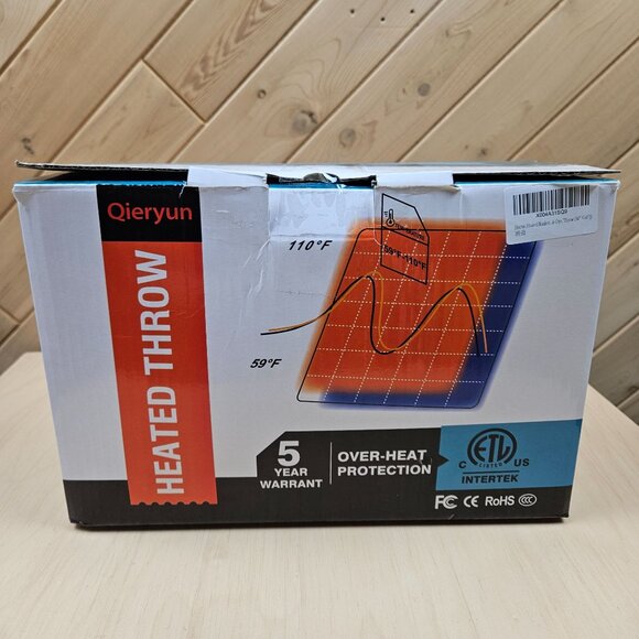 REPLACEMENT BLANKET ONLY! Qieryun Heated Throw Blanket 50"x62" Gray READ! - Picture 5 of 7